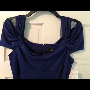 Blue Alex Evenings Long Gown size 8 NWT